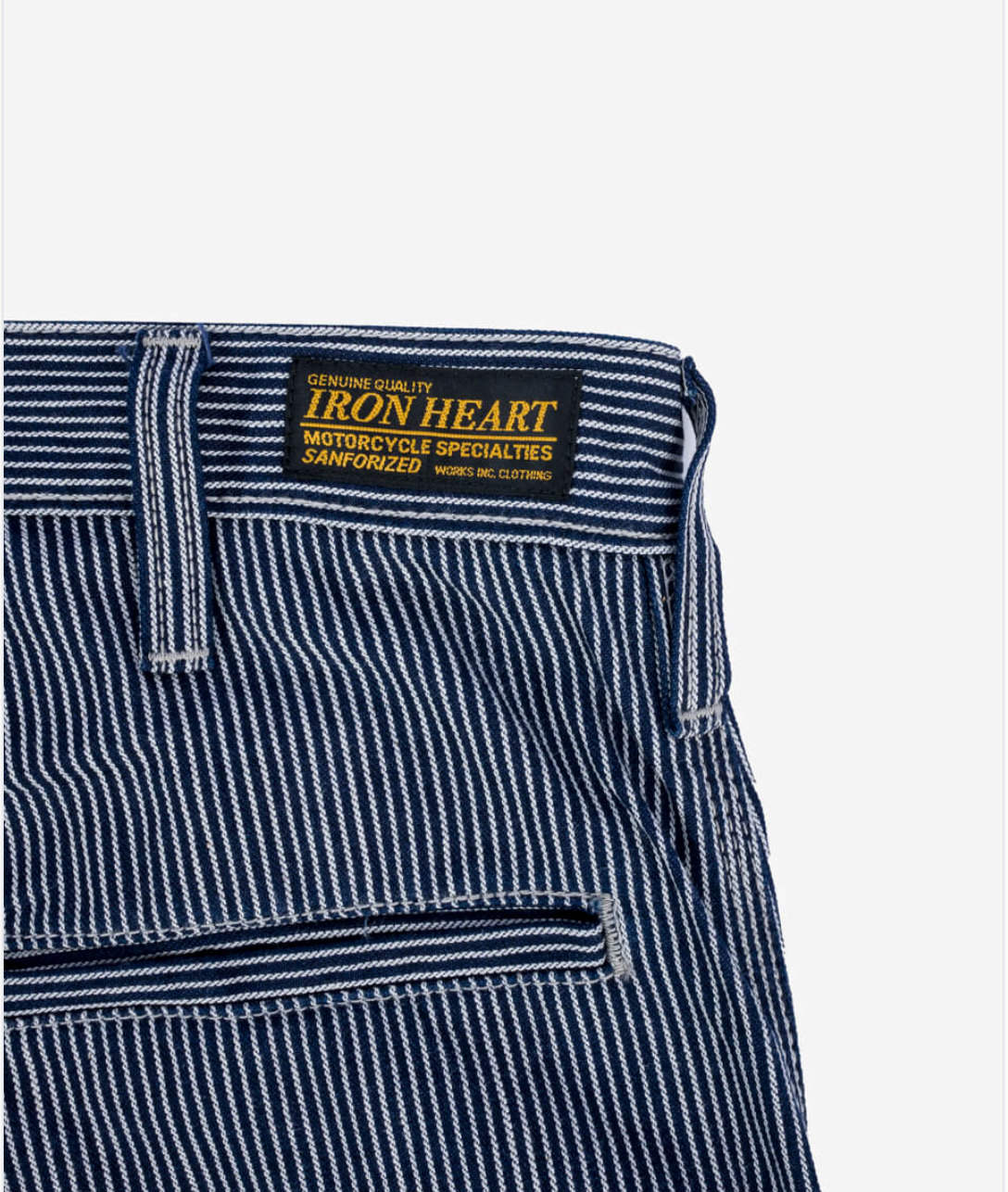 10.5oz Narrow Stripe Hickory Cargo Pants - Indigo IH-739-IND