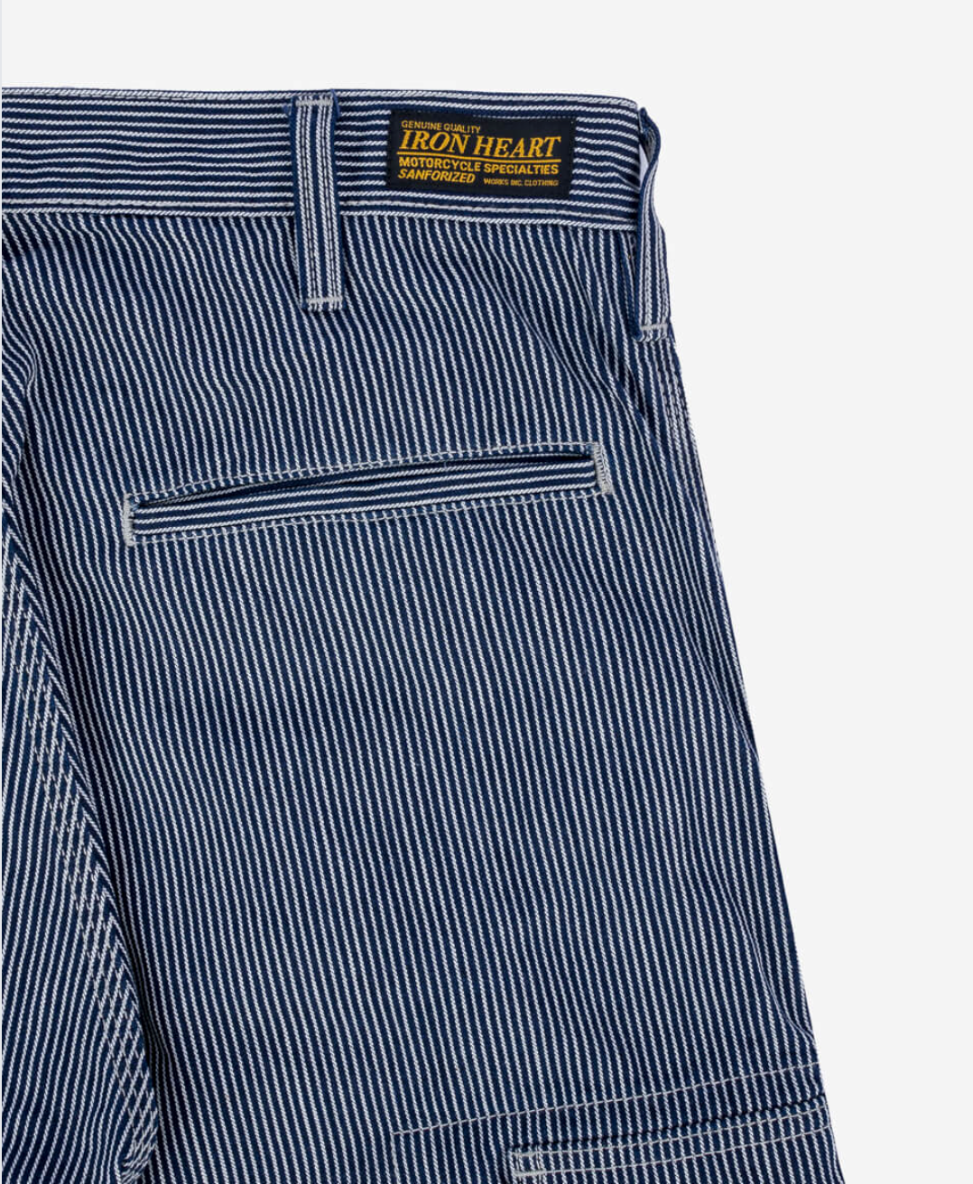 10.5oz Narrow Stripe Hickory Cargo Pants - Indigo IH-739-IND