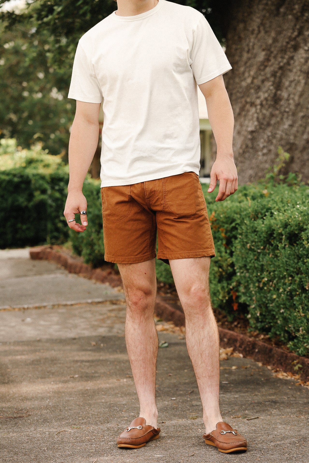 10oz Double Front Duck Shorts - Brown IH-742-BRN