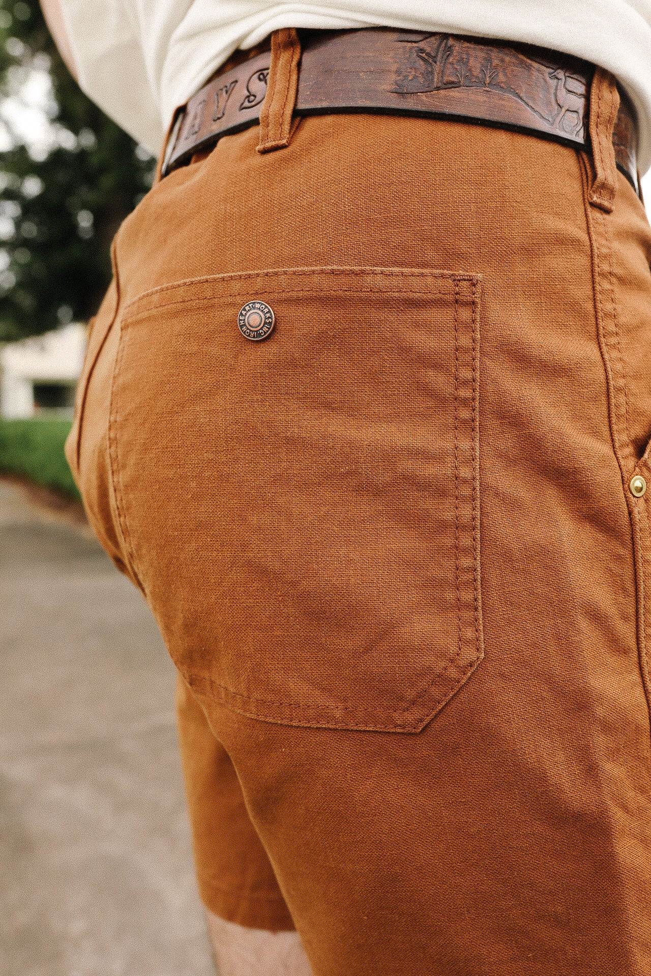 10oz Double Front Duck Shorts - Brown IH-742-BRN