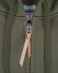 14oz Ultra Heavyweight Loopwheel Cotton Zippered Hoodie - Olive IHSW-10-OLV