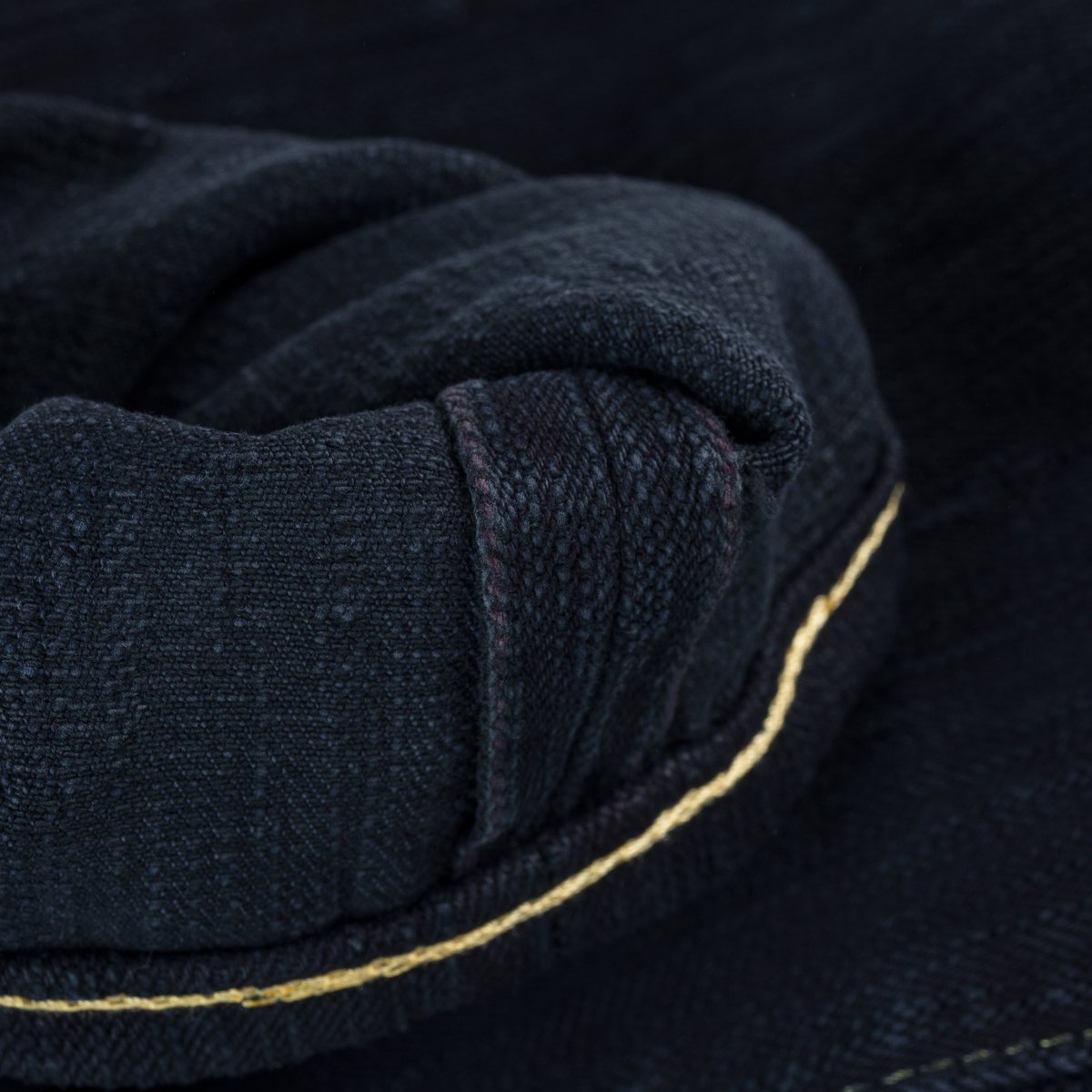 16oz Slubby Selvedge Denim Super Slim Cut Jeans - Indigo Overdyed Black IH-555S-SLBod