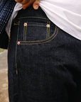 17oz Selvedge Denim Straight Cut Jeans - Natural Indigo IH-634N