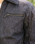 Single Riders Jacket With Collar- Indigo (R901-S)