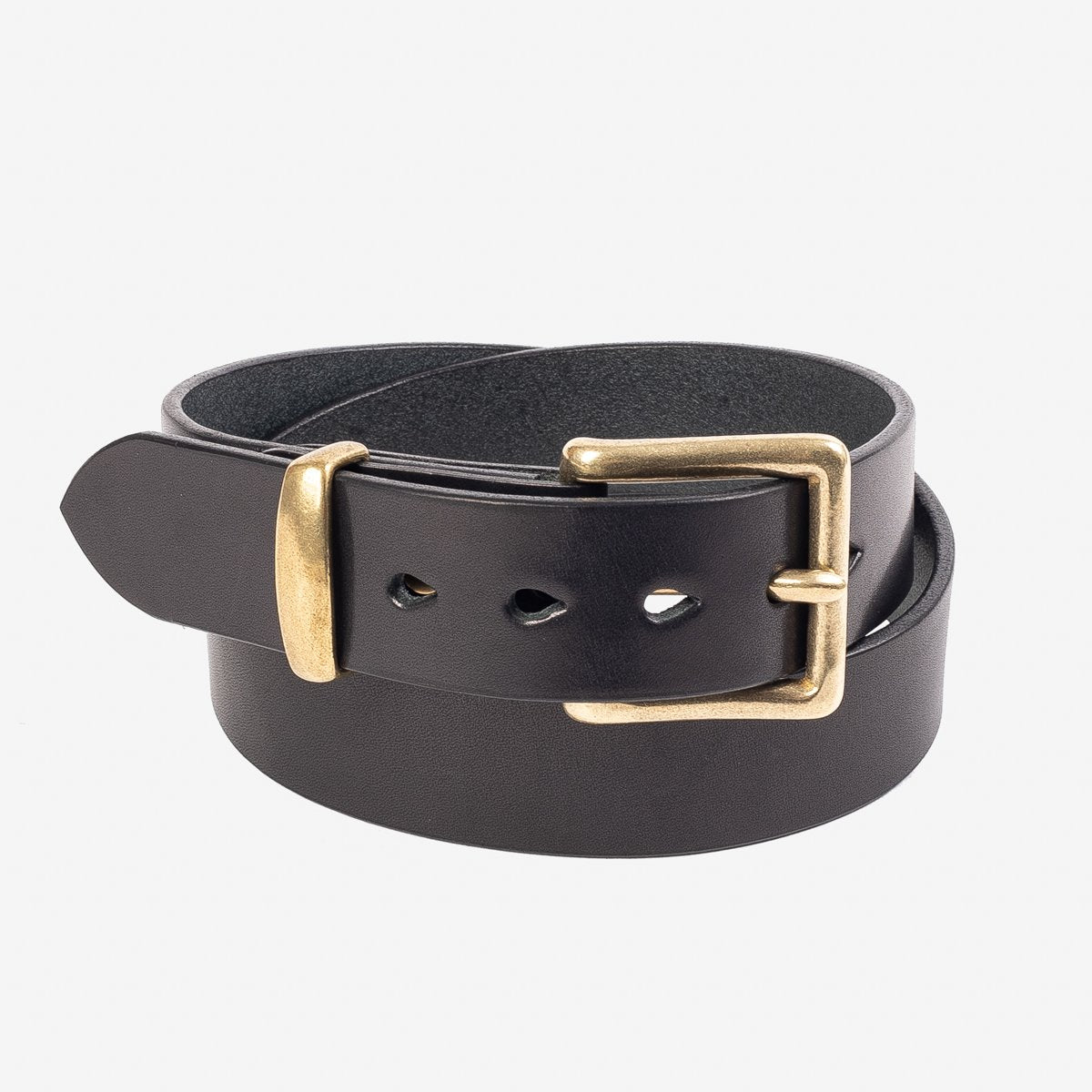 Heavy Duty "Tochigi" Leather Belt - BLACK
