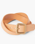 OGL Single Prong Garrison Buckle Leather Belt - Natural