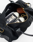 21oz Denim and Buttero Leather Holdall - Superblack IHE-24-BLK