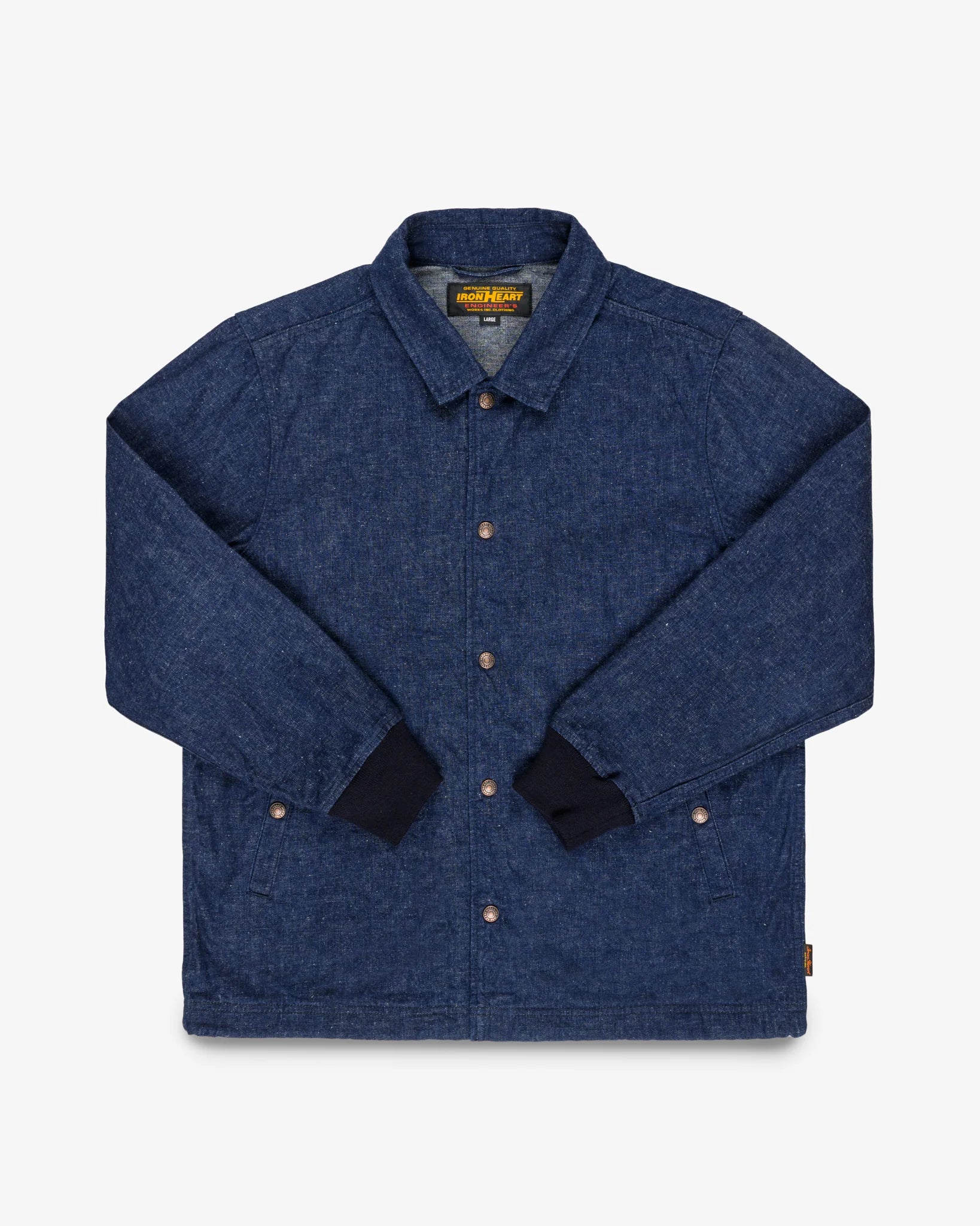 IHJ-161-IND-NP Iron Heart 10oz Neppy Selvedge Denim Coach Jacket