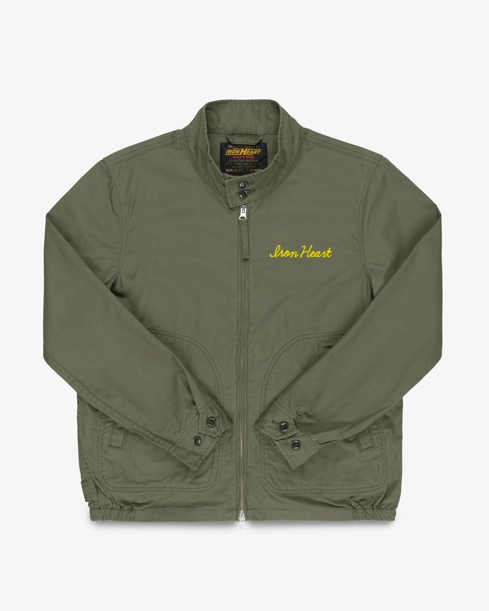 IHJ-165-ODG Iron Heart 6.2oz Serge Drizzler Jacket - Olive Drab