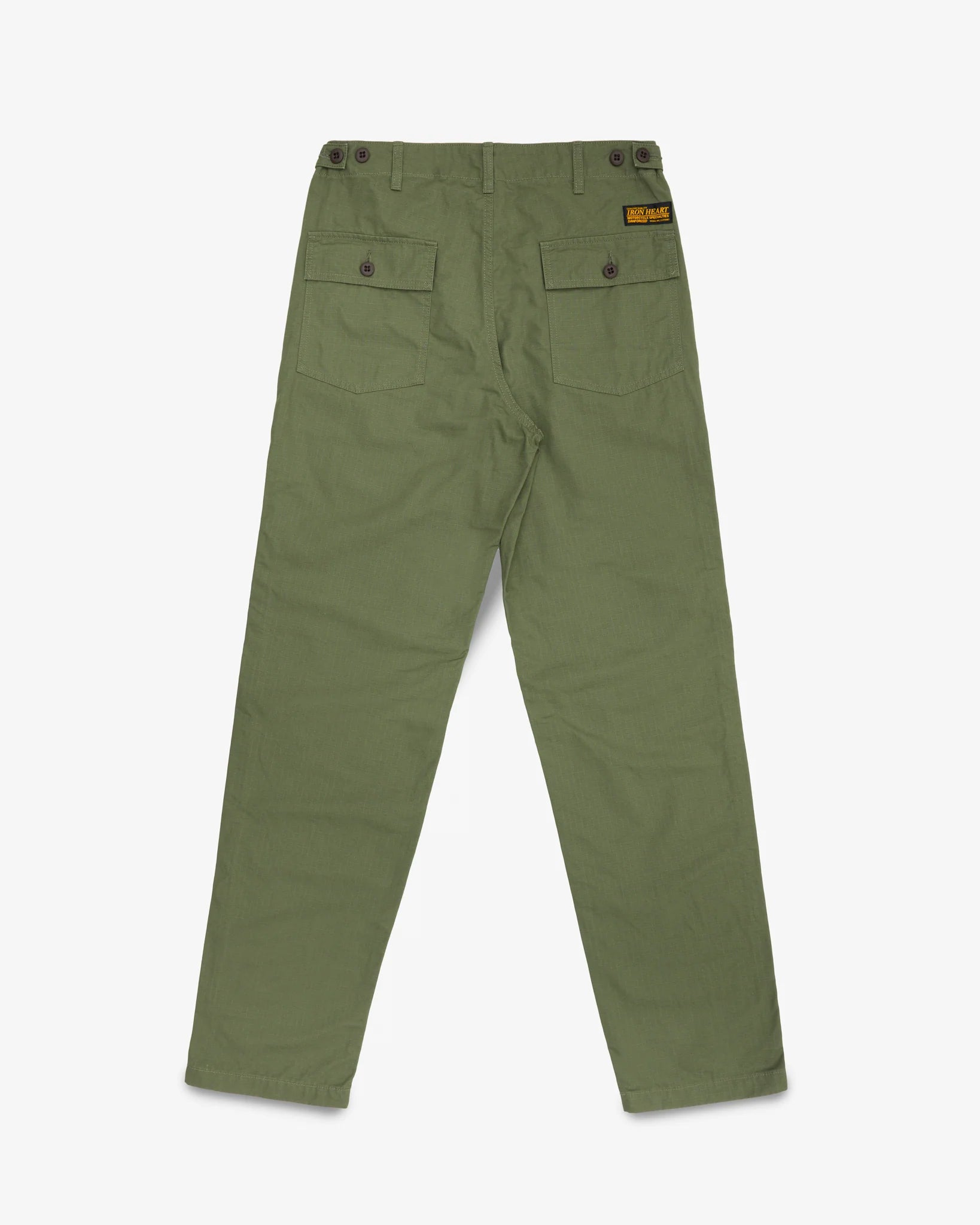 IH-747-GRN Iron Heart 8oz Ripstop Baker Pants - Army Green – Iron