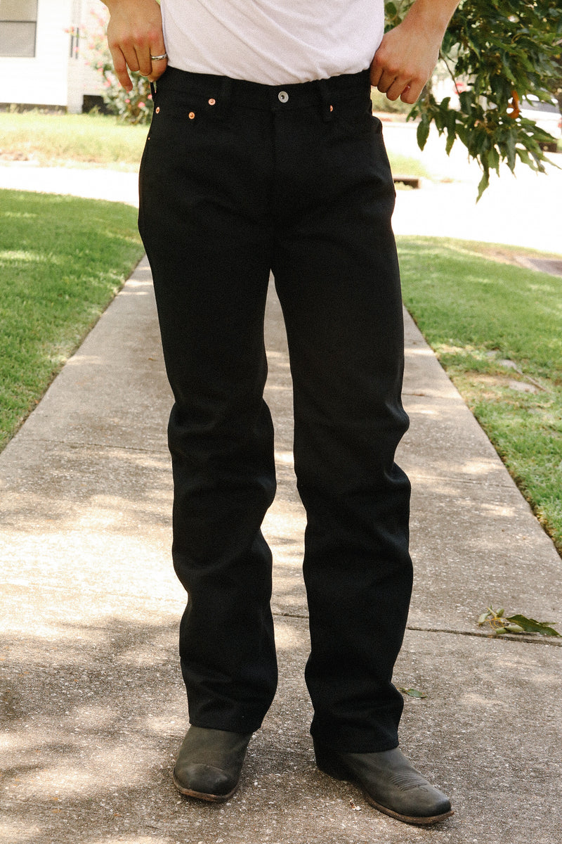 21oz Selvedge Denim Straight Cut - Superblack Non-Fade IH