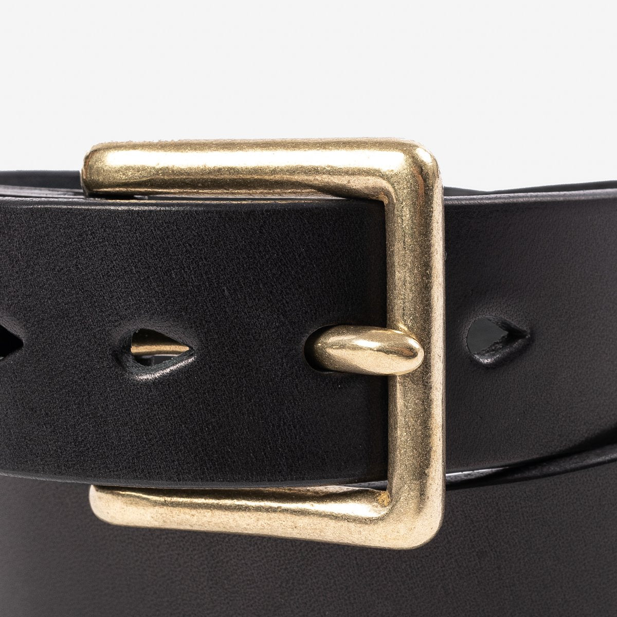 Heavy Duty "Tochigi" Leather Belt - BLACK
