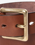 Heavy Duty "Tochigi" Leather Belt - Brown (B-GRADE)-size M