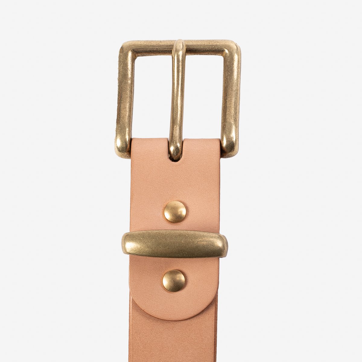 Heavy Duty "Tochigi" Leather Belt - NATURAL