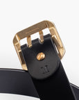 OGL Double Prong Garrison Buckle Leather Belt - Black OGL-BELT-FULL-DPGAR-BLK