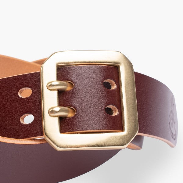 OGL Double Prong Garrison Buckle Leather Belt - Hand-Dyed 