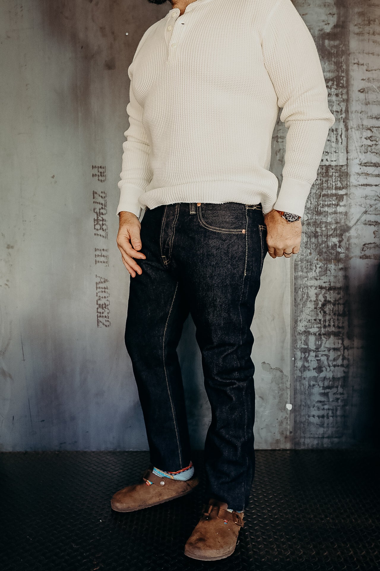 555-01 Iron Heart 21 Oz Selvedge Denim Super Slim Jeans - Indigo