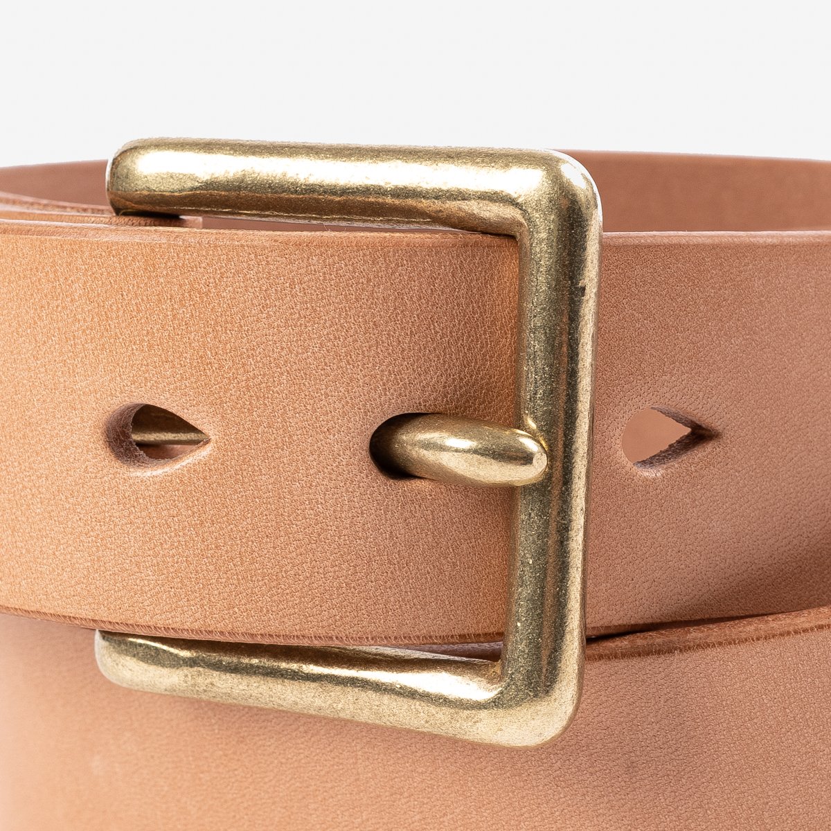 Heavy Duty "Tochigi" Leather Belt - NATURAL