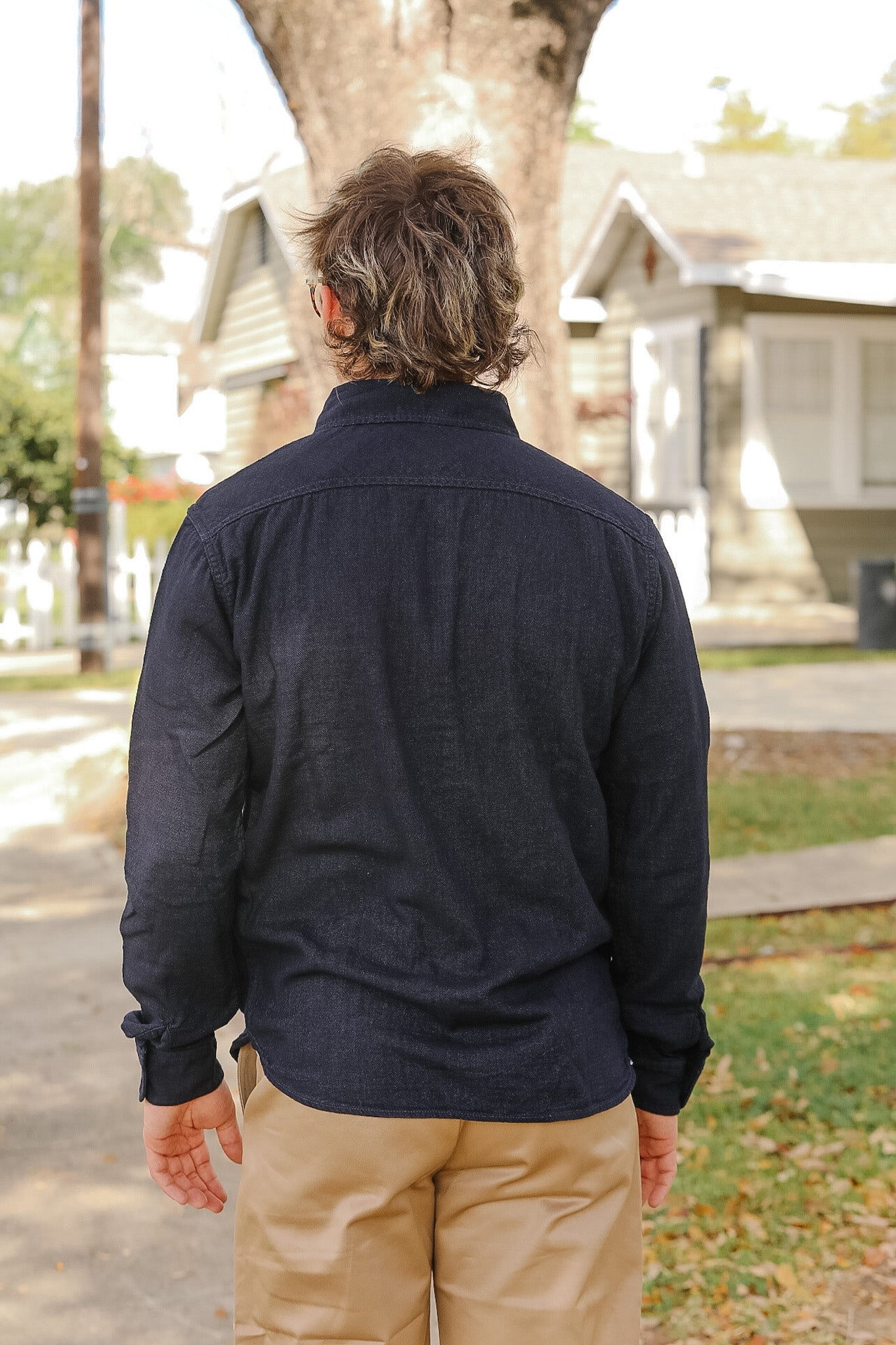 トップス DERES 6way sleeve shirt INDIGO 502603 UES Indigo Cotton Viyella Shirt- Indigo – Iron Shop Provisions