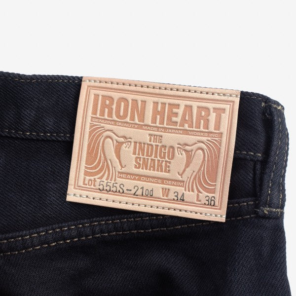 IH-555S-21od 21oz Selvedge Denim Super Slim Cut Jeans - Indigo Overdyed Black