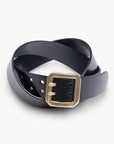 OGL Double Prong Garrison Buckle Leather Belt - Black OGL-BELT-FULL-DPGAR-BLK