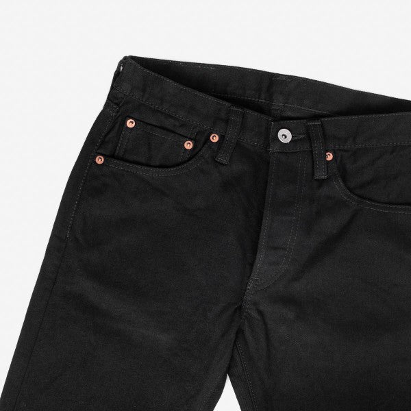 14oz Selvedge Denim Slim Tapered Cut Jeans - Black/Black IH-777S-142bb