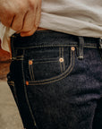 21 oz Selvedge Denim Super Slim Tapered Jeans - Indigo IH-777S-21