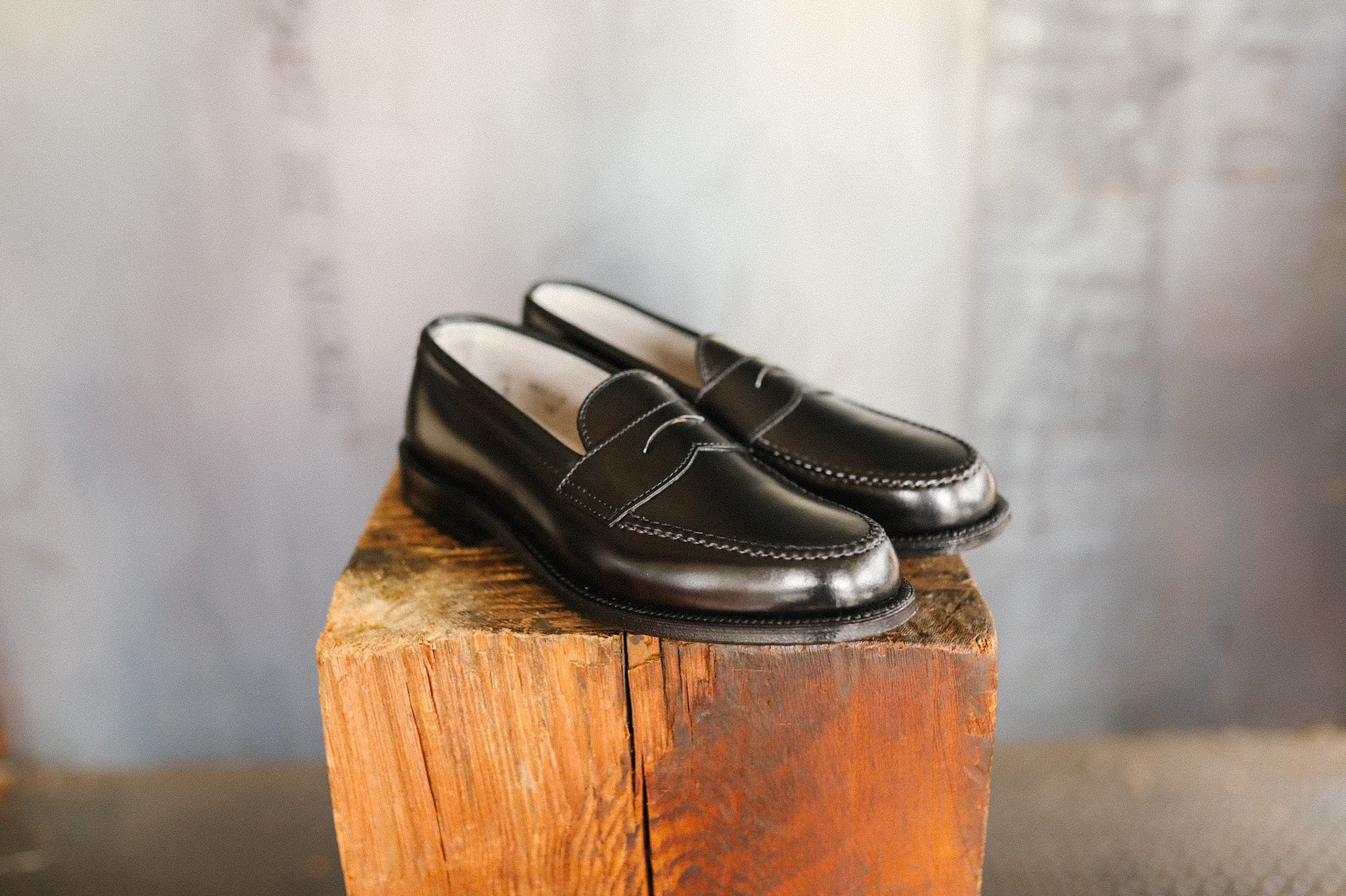 987 Leisure Hand sewn Penny Loafer-Black Shell Cordovan – Iron
