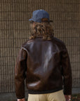 A-2 Leather Jacket- Pull Up Horse Brown