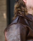 A-2 Leather Jacket- Pull Up Horse Brown