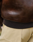 A-2 Leather Jacket- Pull Up Horse Brown