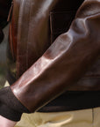 A-2 Leather Jacket- Pull Up Horse Brown