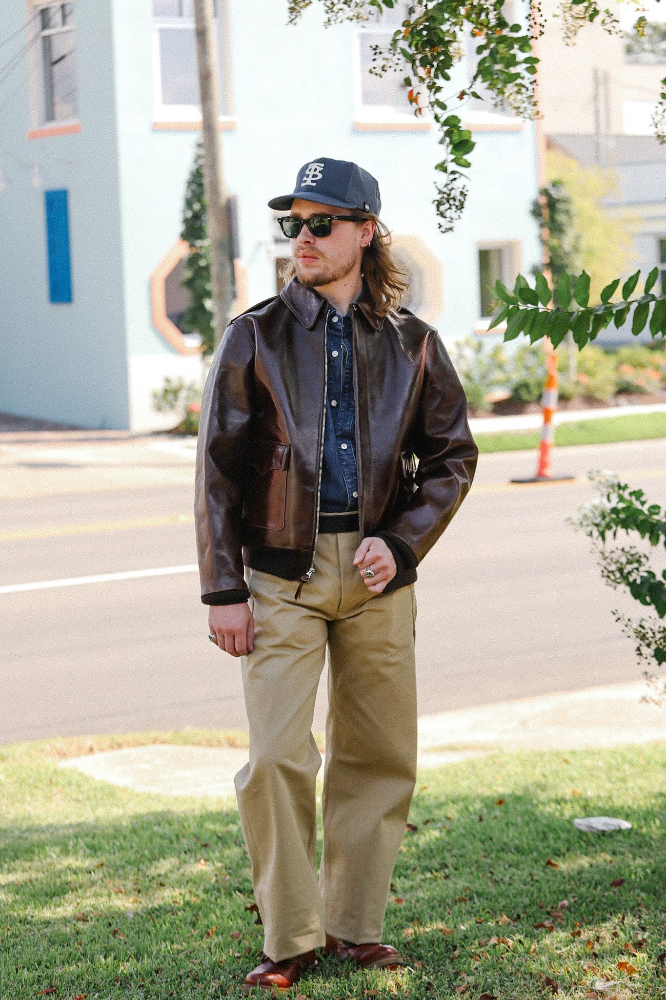 A-2 Leather Jacket- Pull Up Horse Brown