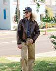 A-2 Leather Jacket- Pull Up Horse Brown