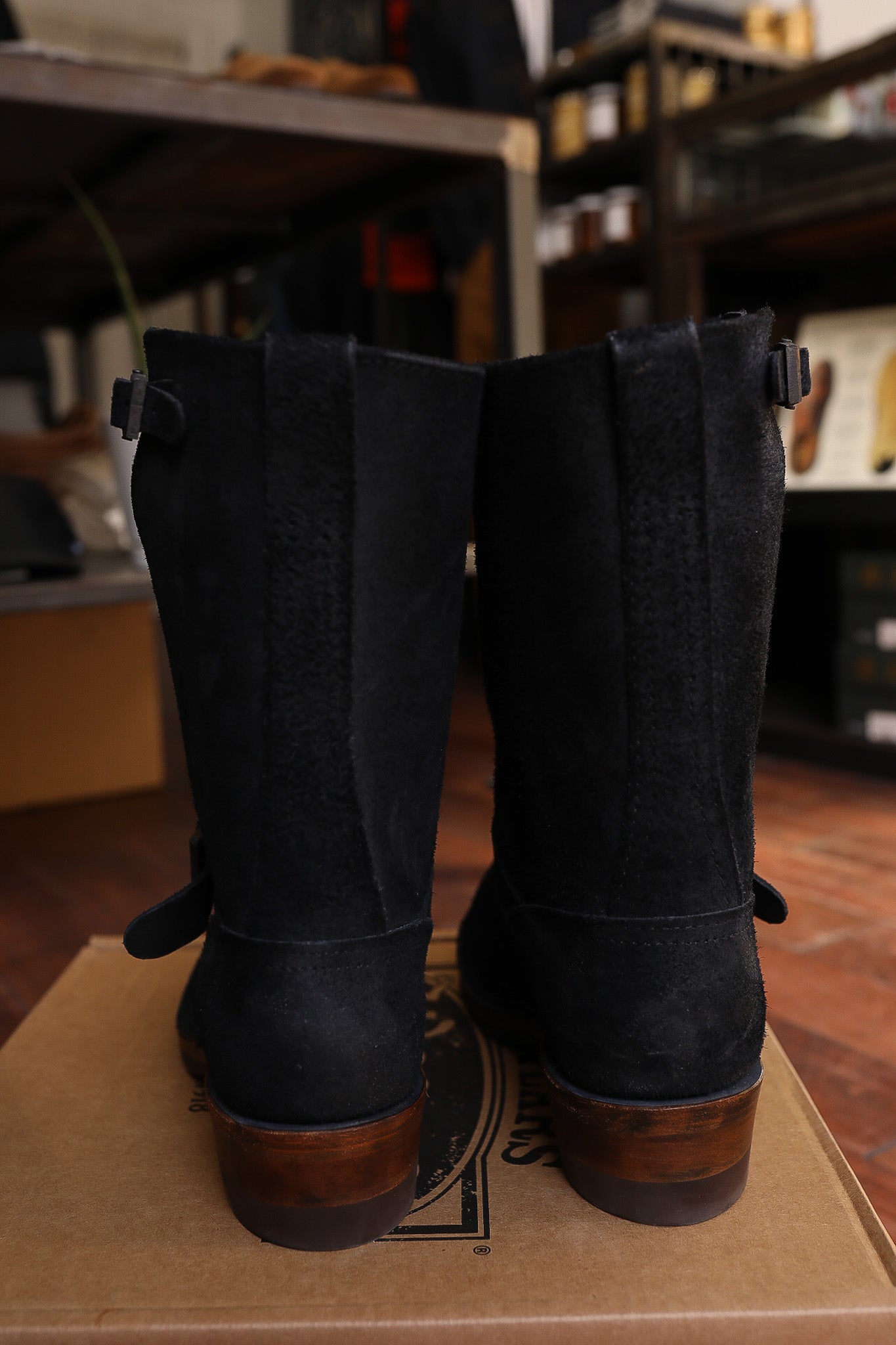 Wesco X ISP Boss Engineer Boot- Black Roughout – Iron Shop