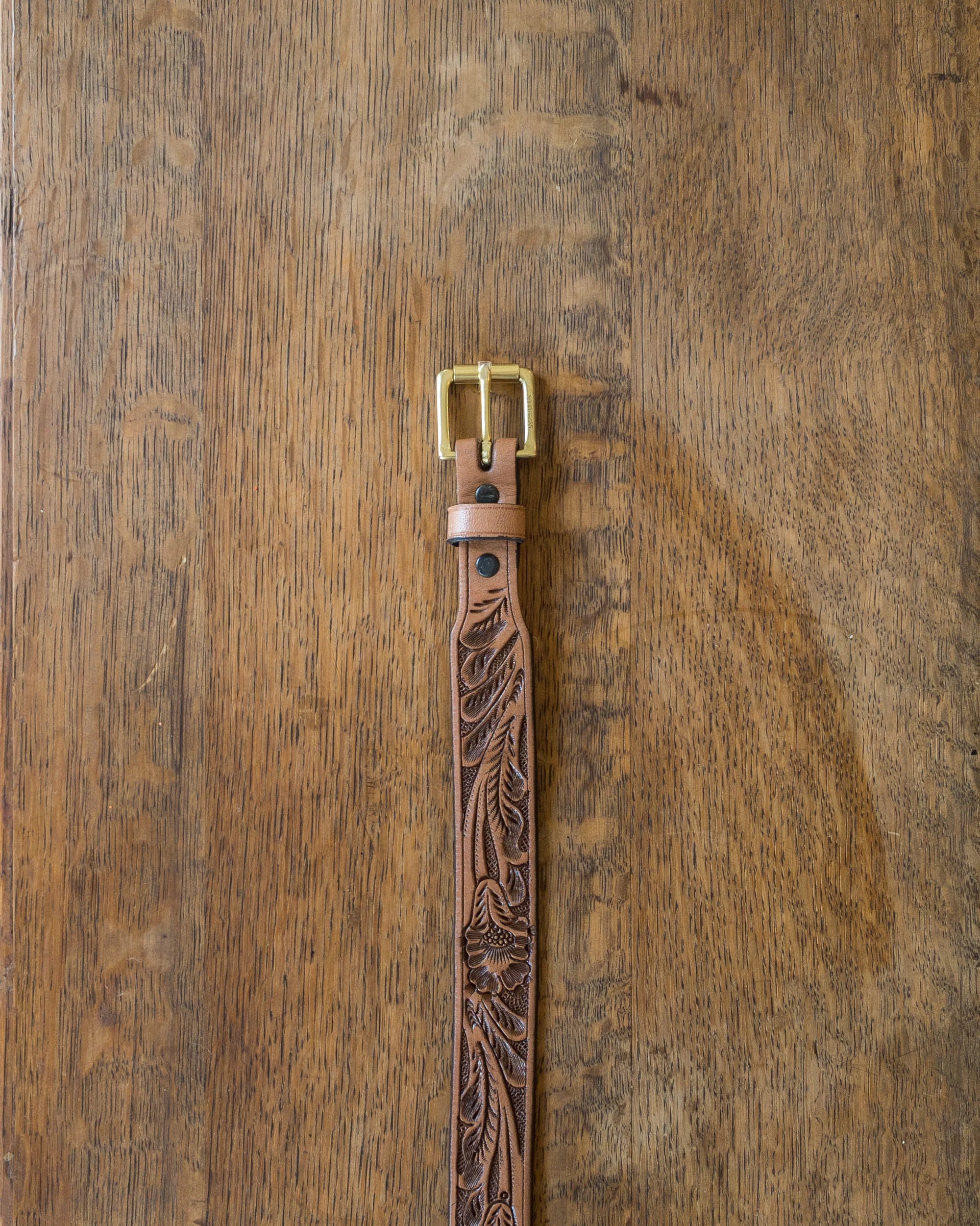 Tooled Leather Belt