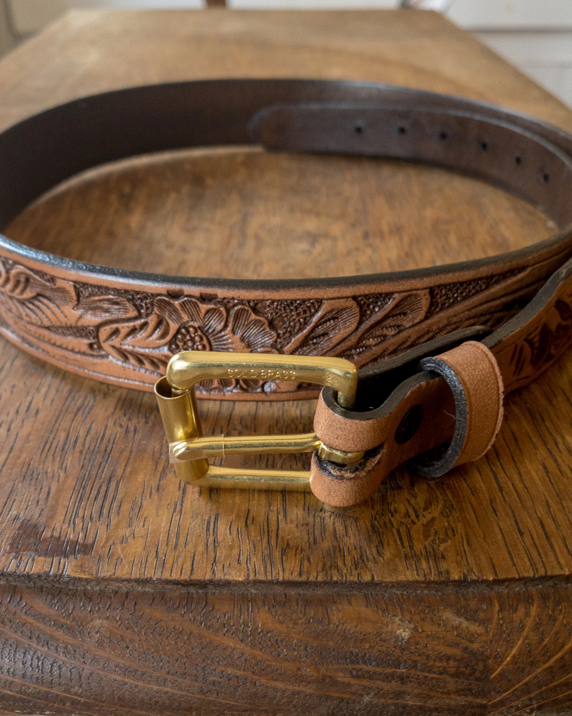 Tooled Leather Belt