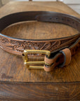 Tooled Leather Belt