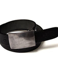 Studio D’artisan FLAT BUCKLE LEATHER BELT-Black (B-83)