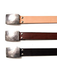 Studio D’artisan FLAT BUCKLE LEATHER BELT-Black (B-83)