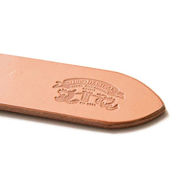 Studio D’artisan FLAT BUCKLE LEATHER BELT-Black (B-83)