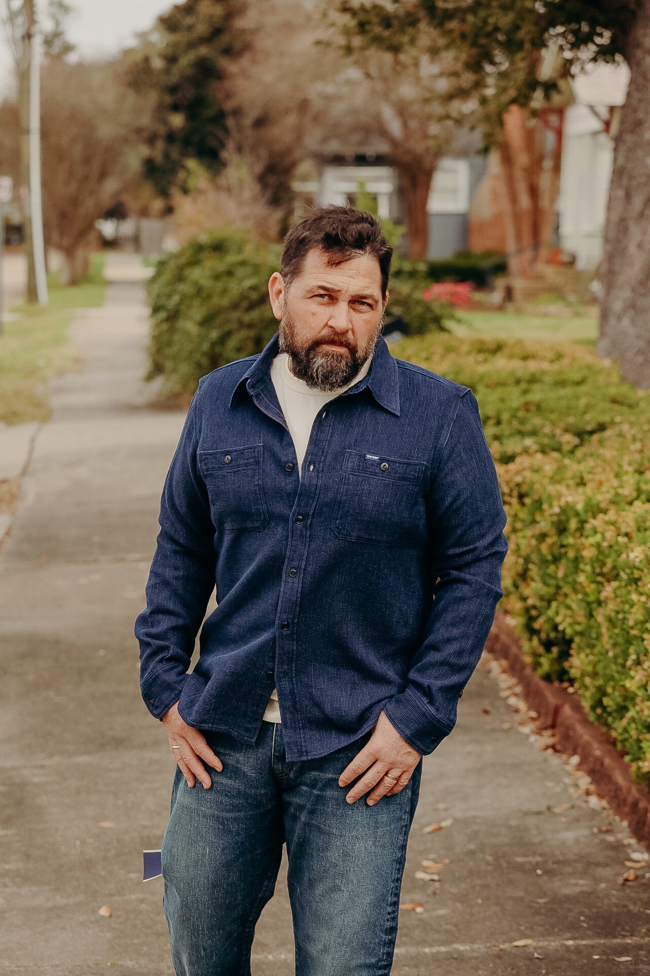 Waffle Work Shirt - Indigo IHSH-96-IND – Iron Shop Provisions
