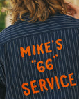 Coke Stripe Embroidered Short Sleeve Work Shirt- Navy (SC39528)