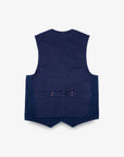 14oz Sashiko Dobby Cloth / Duck Work Vest - Indigo IHV-50-IND