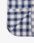 5oz Selvedge Short Sleeved Madras Check Work Shirt - Blue IHSH-419-BLU