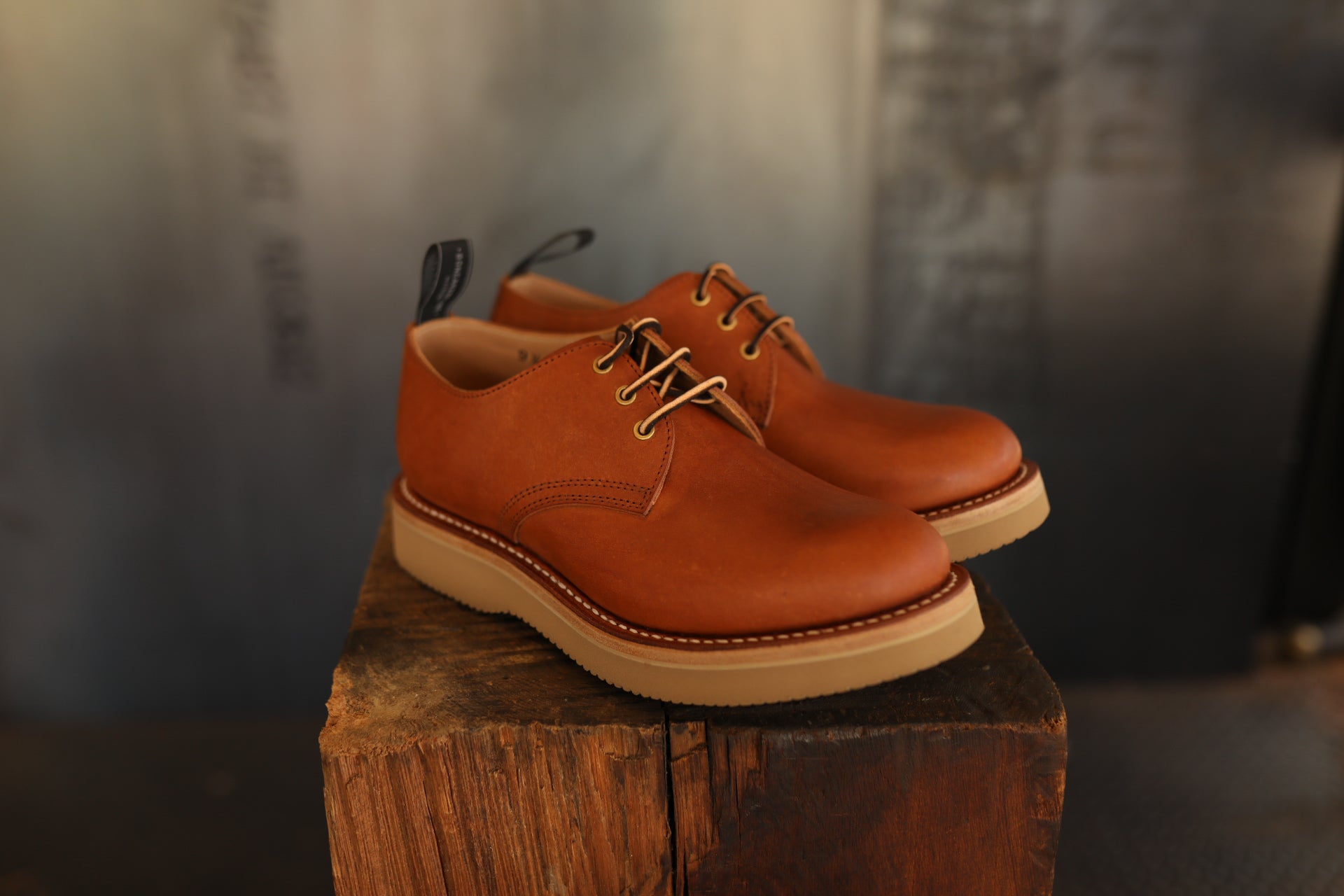 Derby Shoe- Oil Scratch Brown