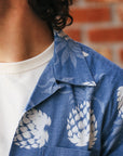 Duke Kahanamoku Indigo Cotton Hawaiian Shirt- Duke's Pineapple Blue (DK39045)