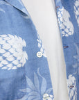 Duke Kahanamoku Indigo Cotton Hawaiian Shirt- Duke's Pineapple Blue (DK39045)