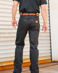 Wyatt- Black Uneven Broken Twill