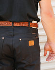 Wyatt- Black Uneven Broken Twill